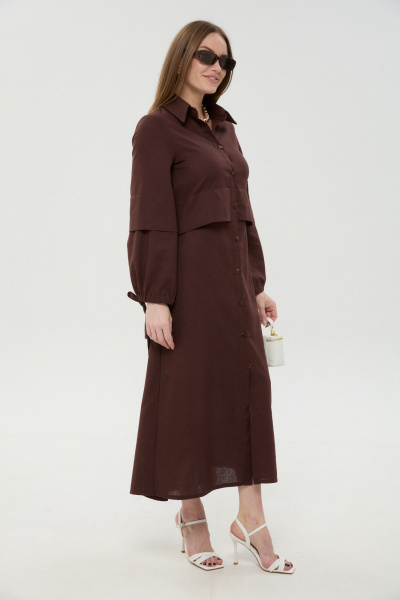 Платье NikVa 944-16 шоколад - фото 7