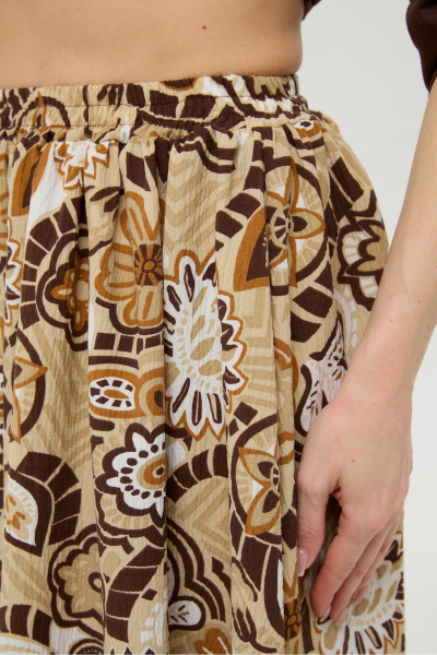 Юбка NikVa 559-9 шоколад_мультиколор - фото 3