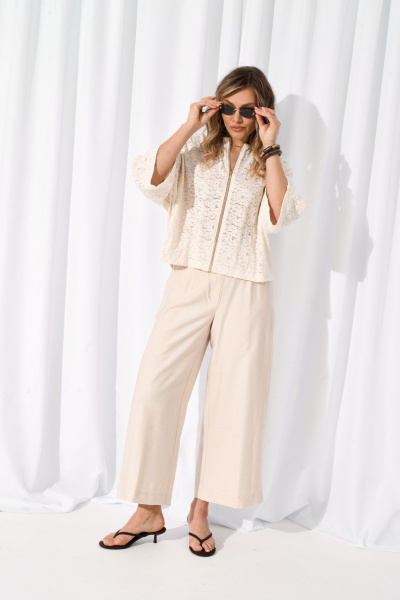 Брюки, бомбер AMUARt 118 молочный - фото 4