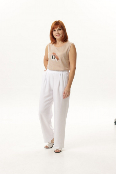 Брюки Соджи 666 белый - фото 1