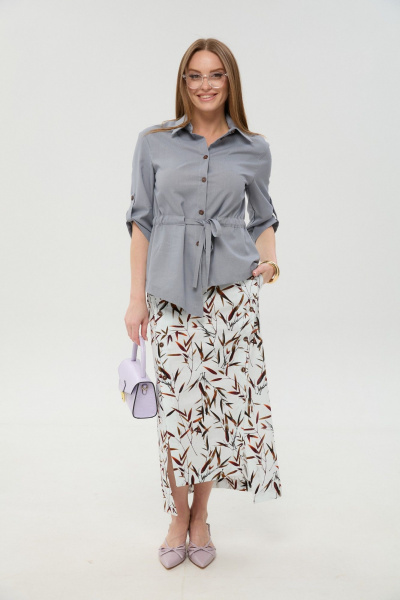 Юбка NikVa 971-12 листья_мультиколор - фото 1