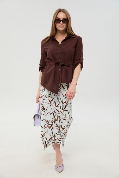 Юбка NikVa 971-12 листья_мультиколор - фото 2