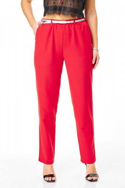 Брюки, жакет, ремень T&N 7742 черно-белый_дизайн-красный - фото 6