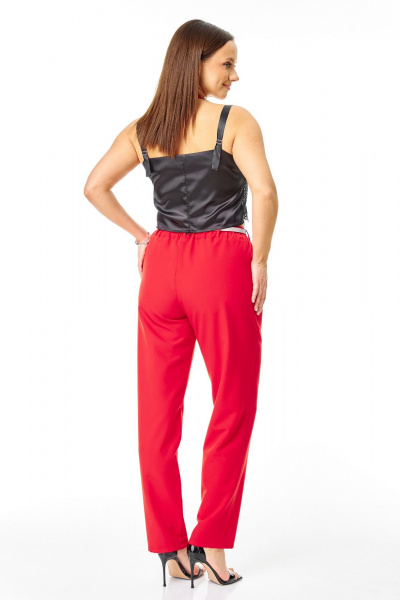 Брюки, топ T&N 7743 черно-красный - фото 5