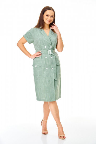 Платье T&N 7749 зелень_меланж - фото 6