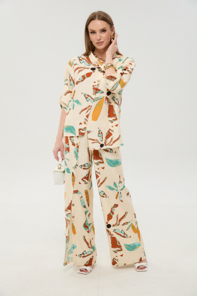 Брюки, жакет NikVa 978-5 бохо_мультиколор - фото 2