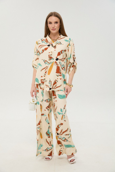 Брюки, жакет NikVa 978-5 бохо_мультиколор - фото 1