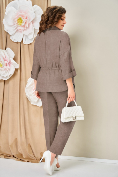 Блуза, брюки, жакет VOLNA 1467 капучино - фото 5