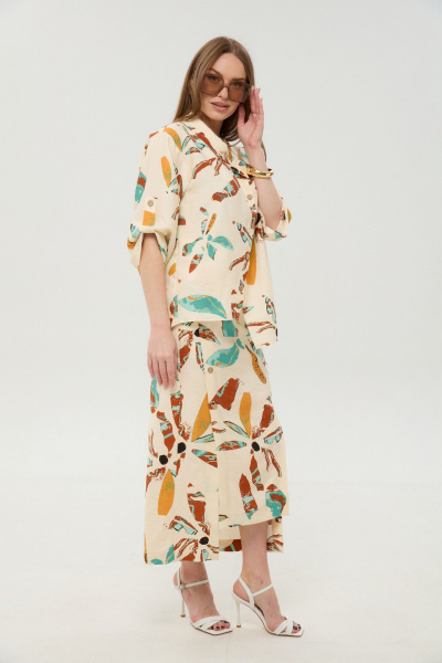 Жакет, юбка NikVa 975-5 бохо_мультиколор - фото 2