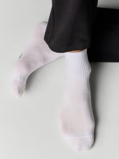 Носки Mark Formelle 106A-3084/253106A белый_св.серый_меланж_черный_рис.3084 - фото 1