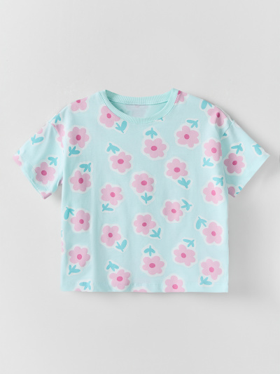 Футболка, шорты Mark Formelle 397741/25-41459П-0 цветочки_на_св.бирюзовом - фото 1