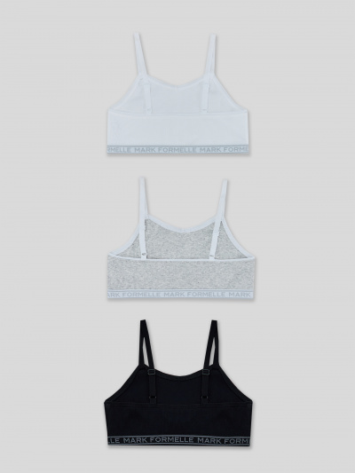 Топ Mark Formelle 517708-3/25-42998Б-1 белый_серый_меланж_4306_А_черный - фото 1