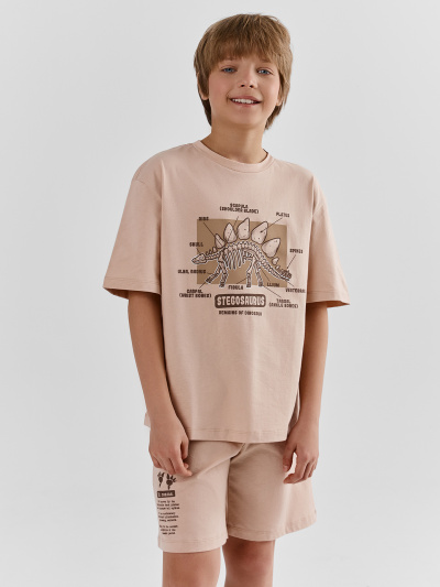 Футболка, шорты Mark Formelle 563343/25-40858ПП-0 лунный_свет_печать_3_сл_на_пол_2_сл_на_ПР_дет_брюк - фото 1