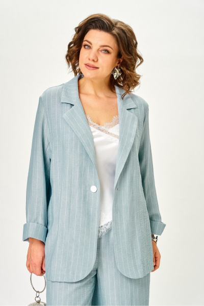 Брюки, жакет Michel chic 1446/1 нежно-голубой - фото 6