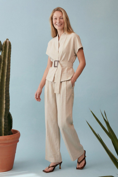 Брюки, жакет Lokka 1891 бежевый - фото 3