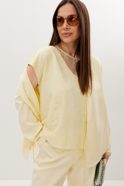 Блуза, брюки, кардиган Магия моды 2709 желтый - фото 8
