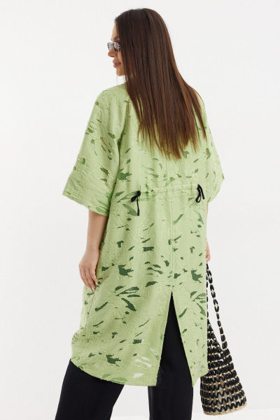 Брюки, кардиган, топ Магия моды 2711 лайм, черный, белый - фото 8