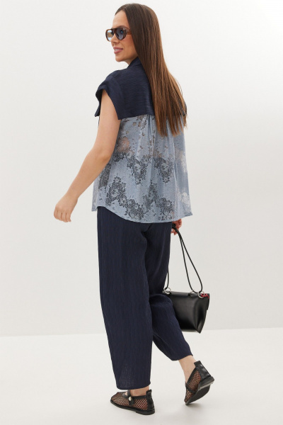 Блуза, брюки Магия моды 2713 синий, голубой - фото 6