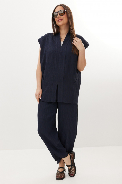 Брюки, жилет, топ Магия моды 2714 синий - фото 5