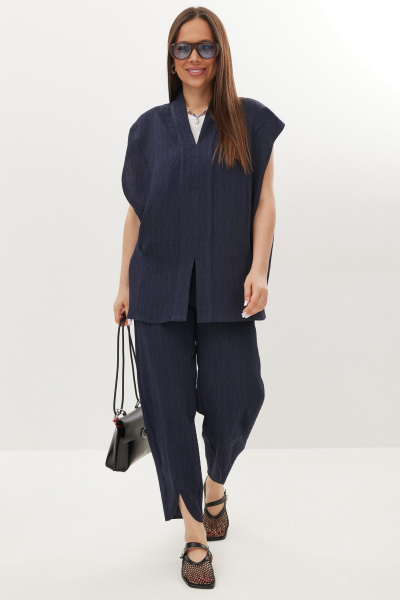 Брюки, жилет, топ Магия моды 2714 синий - фото 2