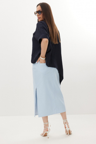 Блуза, юбка Магия моды 2715 синий,голубой - фото 9