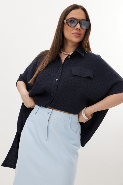 Блуза, юбка Магия моды 2715 синий,голубой - фото 8