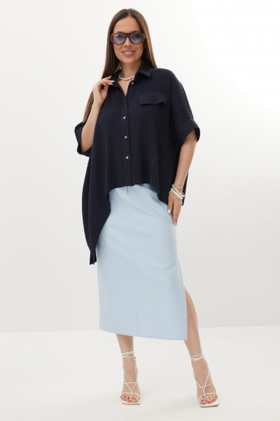 Блуза, юбка Магия моды 2715 синий,голубой - фото 7