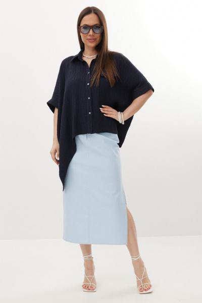 Блуза, юбка Магия моды 2715 синий,голубой - фото 6