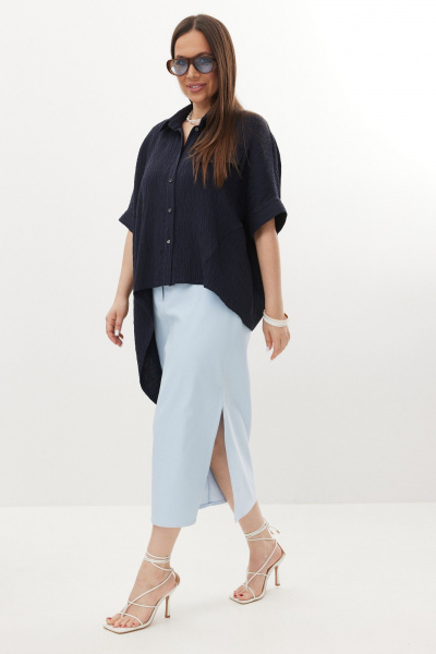 Блуза, юбка Магия моды 2715 синий,голубой - фото 4