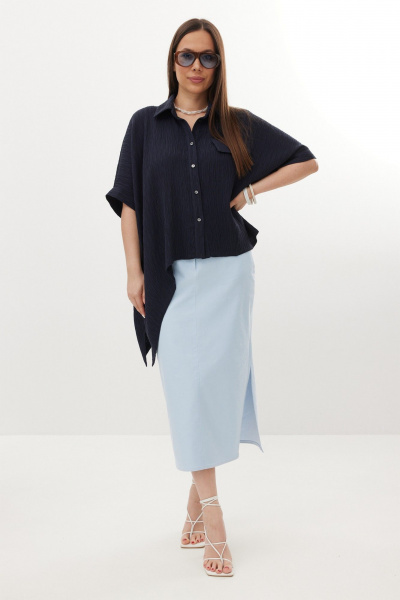 Блуза, юбка Магия моды 2715 синий,голубой - фото 1