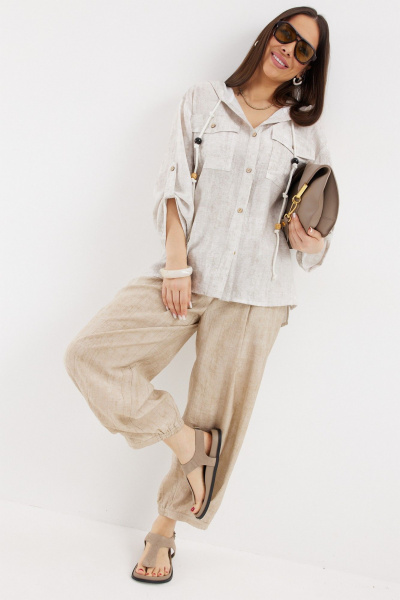Блуза, брюки Магия моды 2716 беж - фото 1