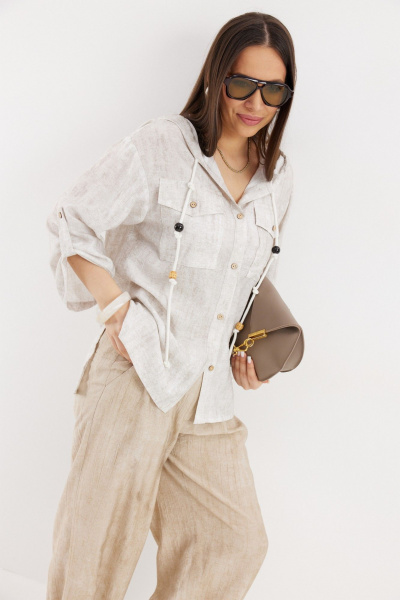 Блуза, брюки Магия моды 2716 беж - фото 3