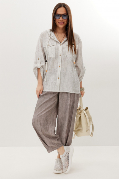 Блуза, брюки Магия моды 2716 серый - фото 1