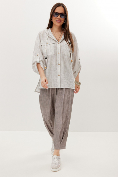 Блуза, брюки Магия моды 2716 серый - фото 2