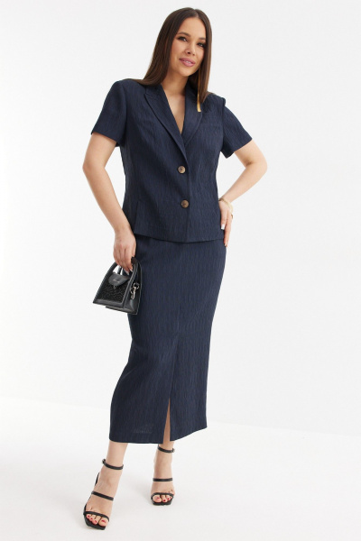 Жакет, юбка Магия моды 2719 синий - фото 7