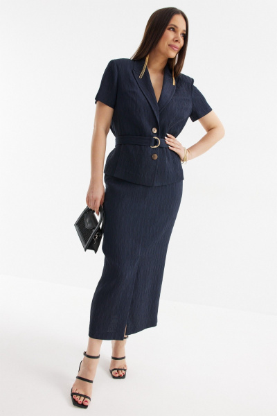 Жакет, юбка Магия моды 2719 синий - фото 3