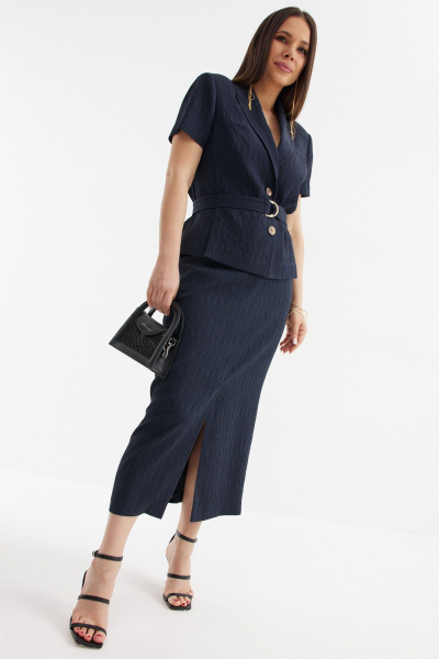 Жакет, юбка Магия моды 2719 синий - фото 4