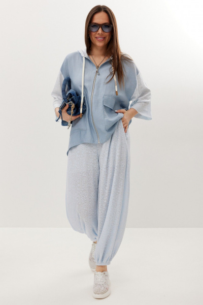 Блуза, брюки Магия моды 2722 голубой - фото 7