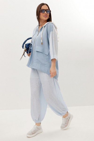 Блуза, брюки Магия моды 2722 голубой - фото 6