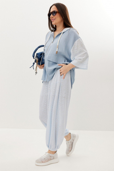 Блуза, брюки Магия моды 2722 голубой - фото 5