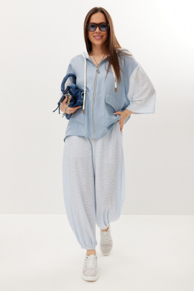 Блуза, брюки Магия моды 2722 голубой - фото 4