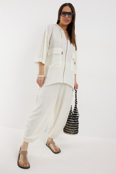 Блуза, брюки Магия моды 2722 молочный - фото 7