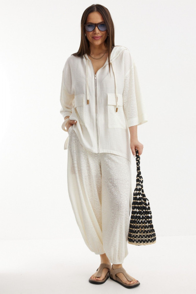 Блуза, брюки Магия моды 2722 молочный - фото 1