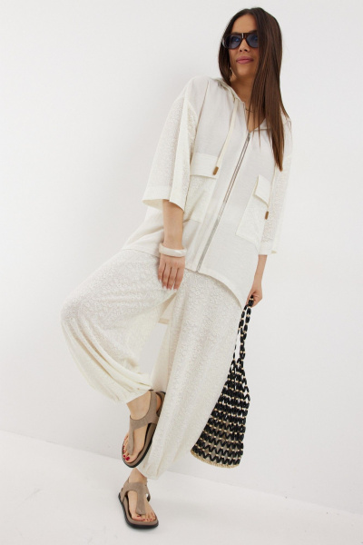 Блуза, брюки Магия моды 2722 молочный - фото 6