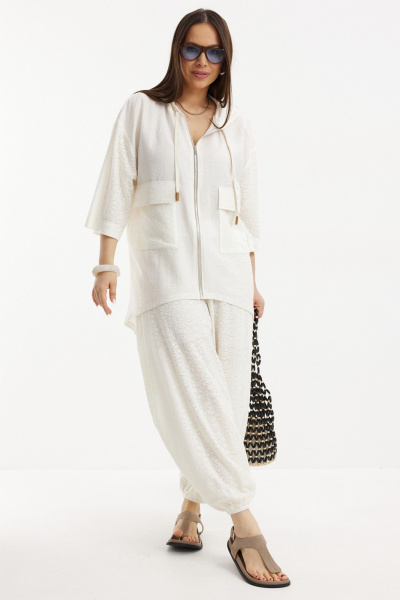 Блуза, брюки Магия моды 2722 молочный - фото 3