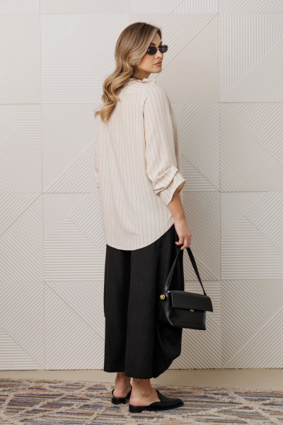 Блуза, брюки Anastasia м-1360 молочный_черный - фото 9