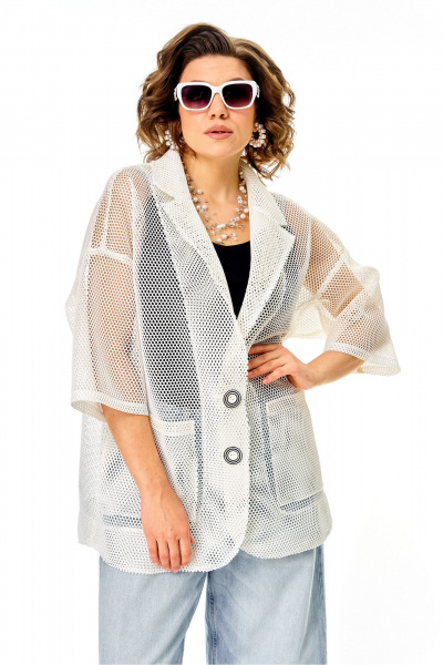 Жакет Anastasia м-1349 молочный - фото 8