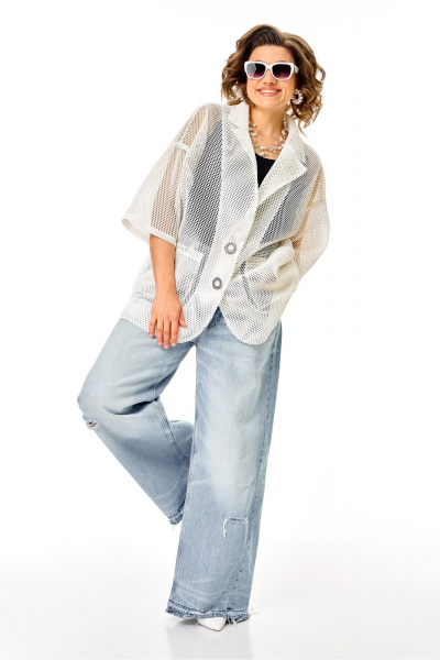 Жакет Anastasia м-1349 молочный - фото 7