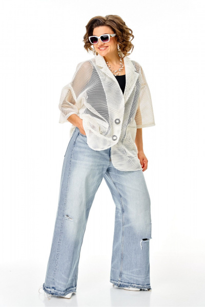 Жакет Anastasia м-1349 молочный - фото 6