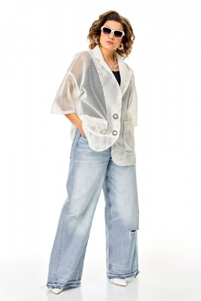 Жакет Anastasia м-1349 молочный - фото 3